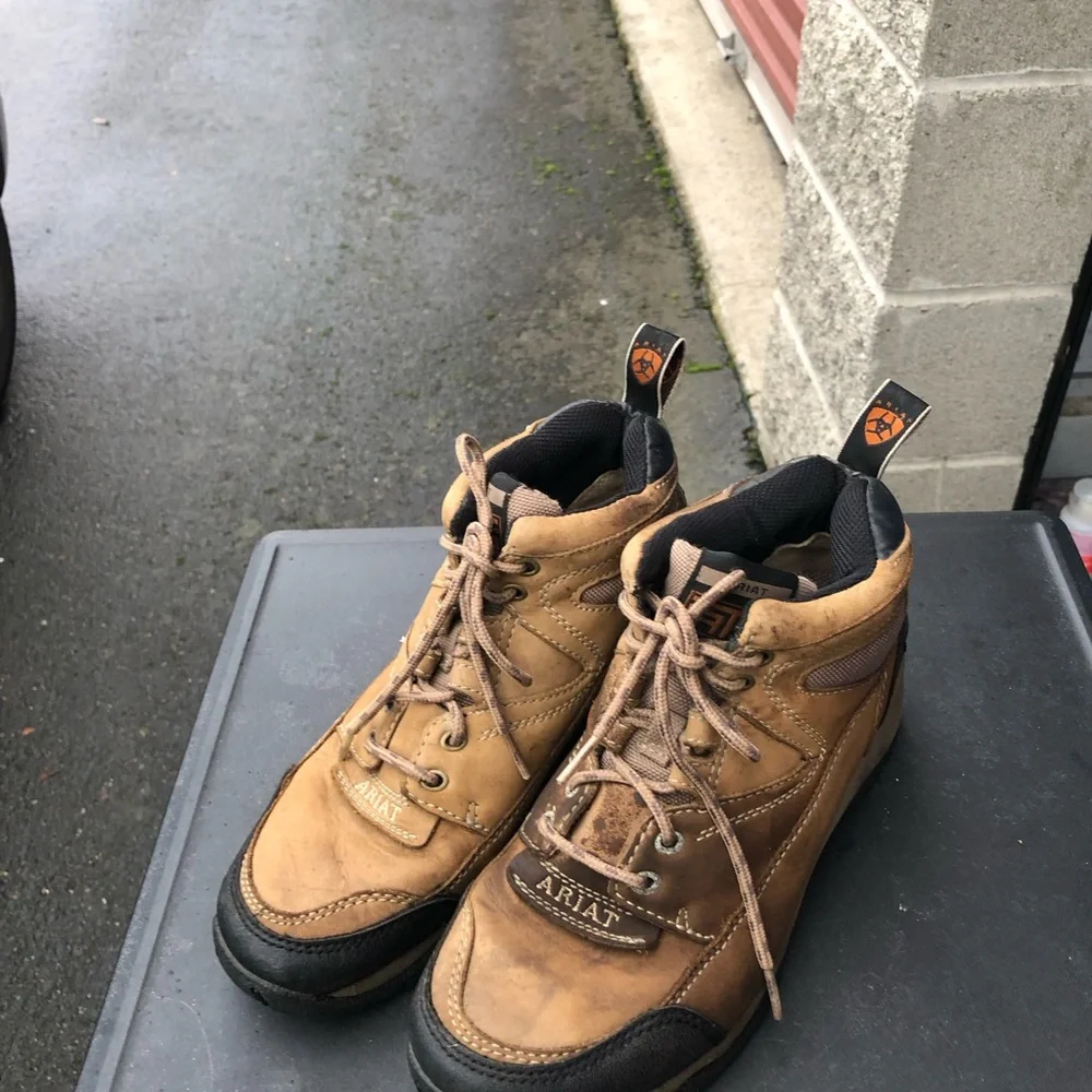 ARIAT Terrain ATS Style 70024 Brown Leather Hiking Work Boots Women’s Size 7.5B - Picture 3 of 13
